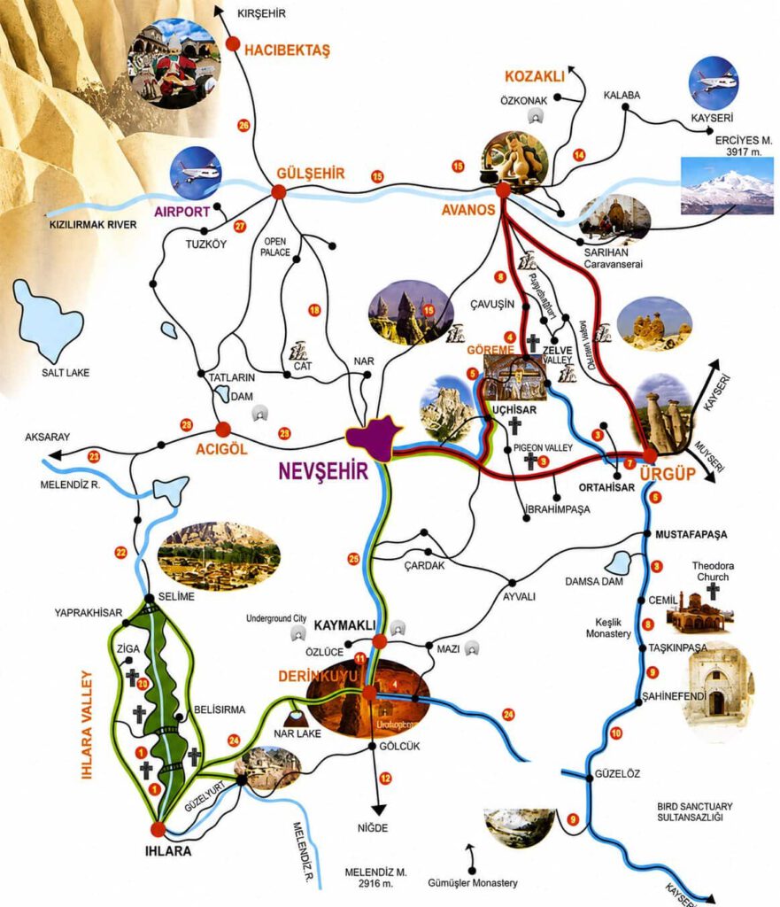 ¿Qué es Capadocia? Dónde Está y Su Historia mapa capadocia