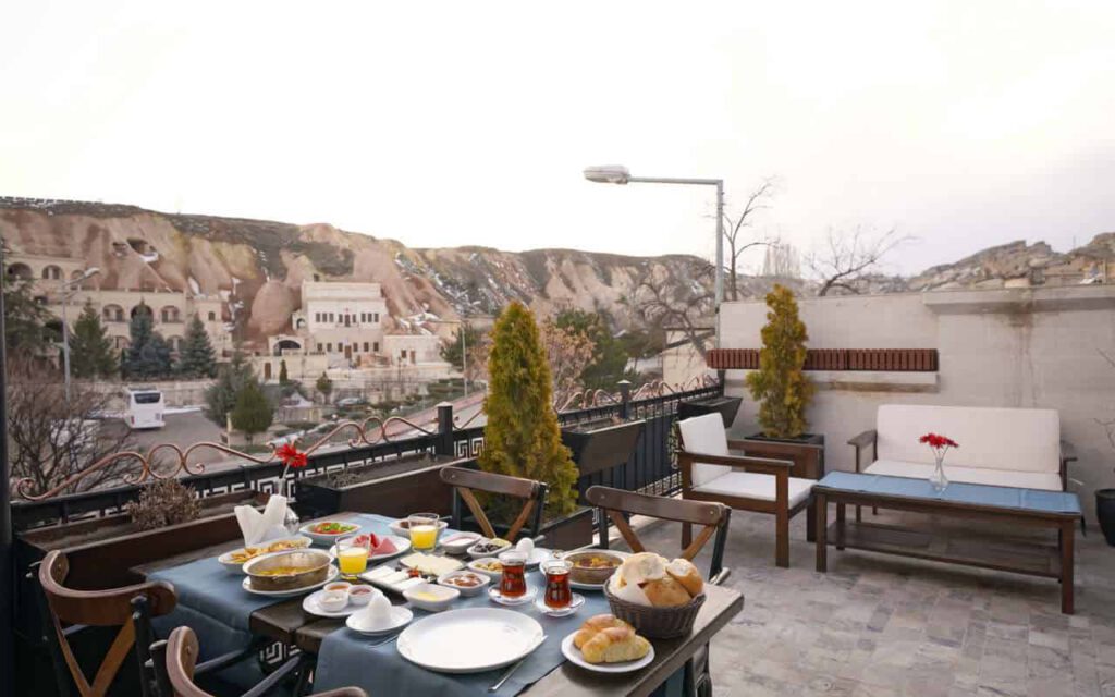 Hotel Cueva en Capadocia: Arte Cave Hotel Desayuno Terraza